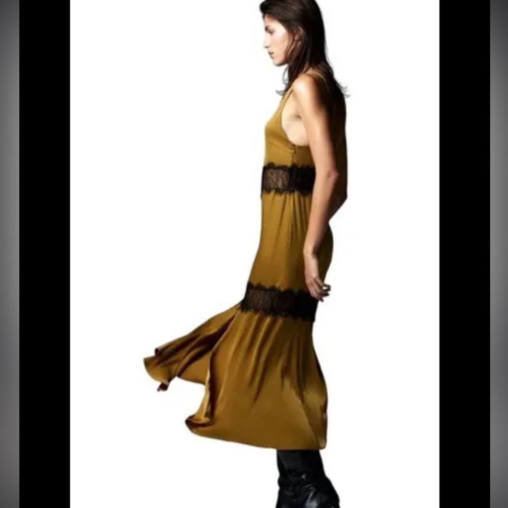 NEW ZARA ASYMMETRICAL SATIN DRESS - Picture 3 of 3
